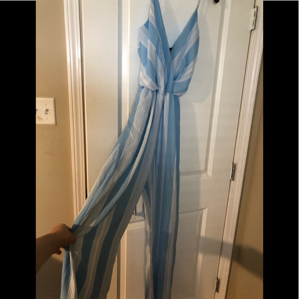 Striped Blue Jumpsuit